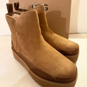 NIB UGGS AUSTRAILA UGG ALINA MINI PLATFORM BOOTS SIZE 8 CHESTNUT